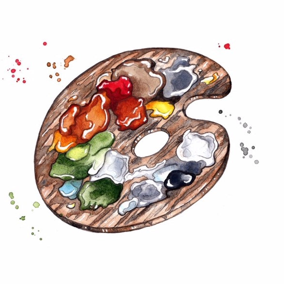 Bloom Puzzles Artist's palette with paint colours