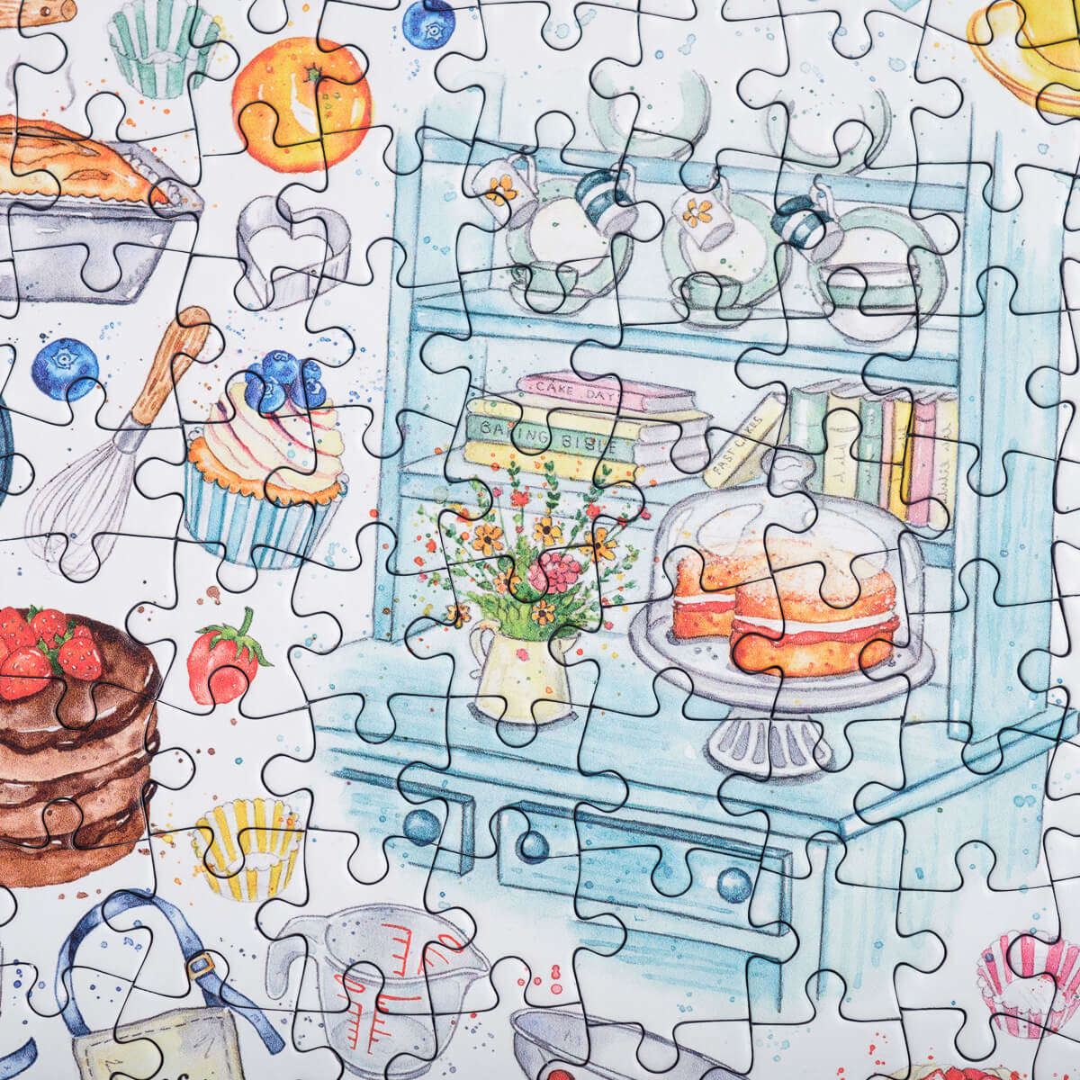 Baking Day 500 piece jigsaw Close Up of Dresser by Bloom Puzzles