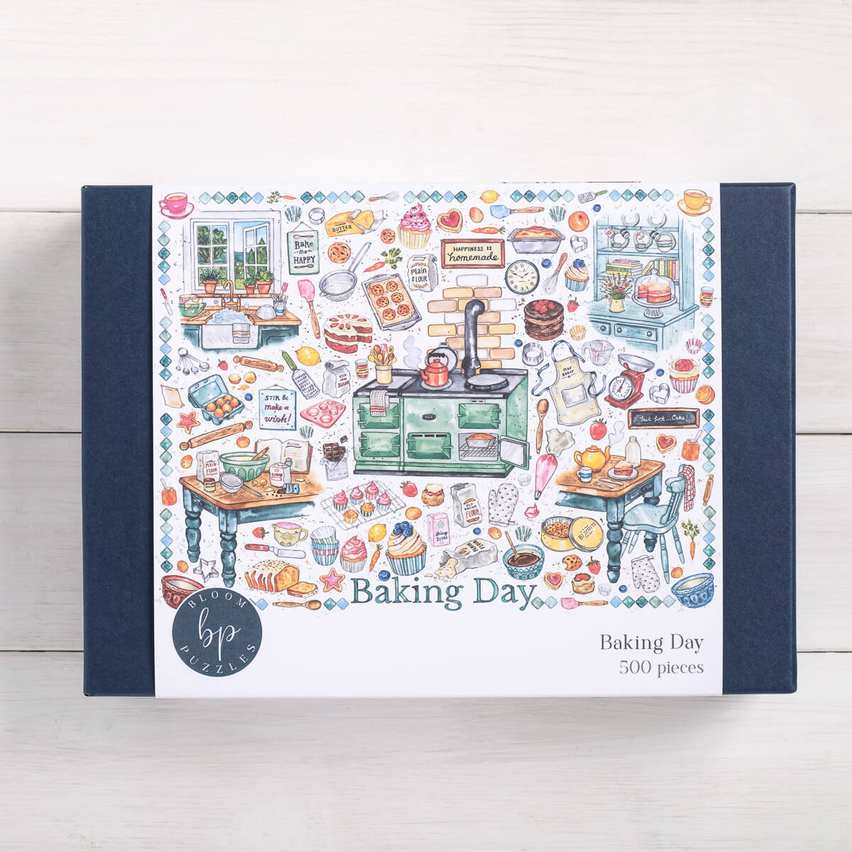 Baking Day 500 piece jigsaw Front of Box by Bloom Puzzles
