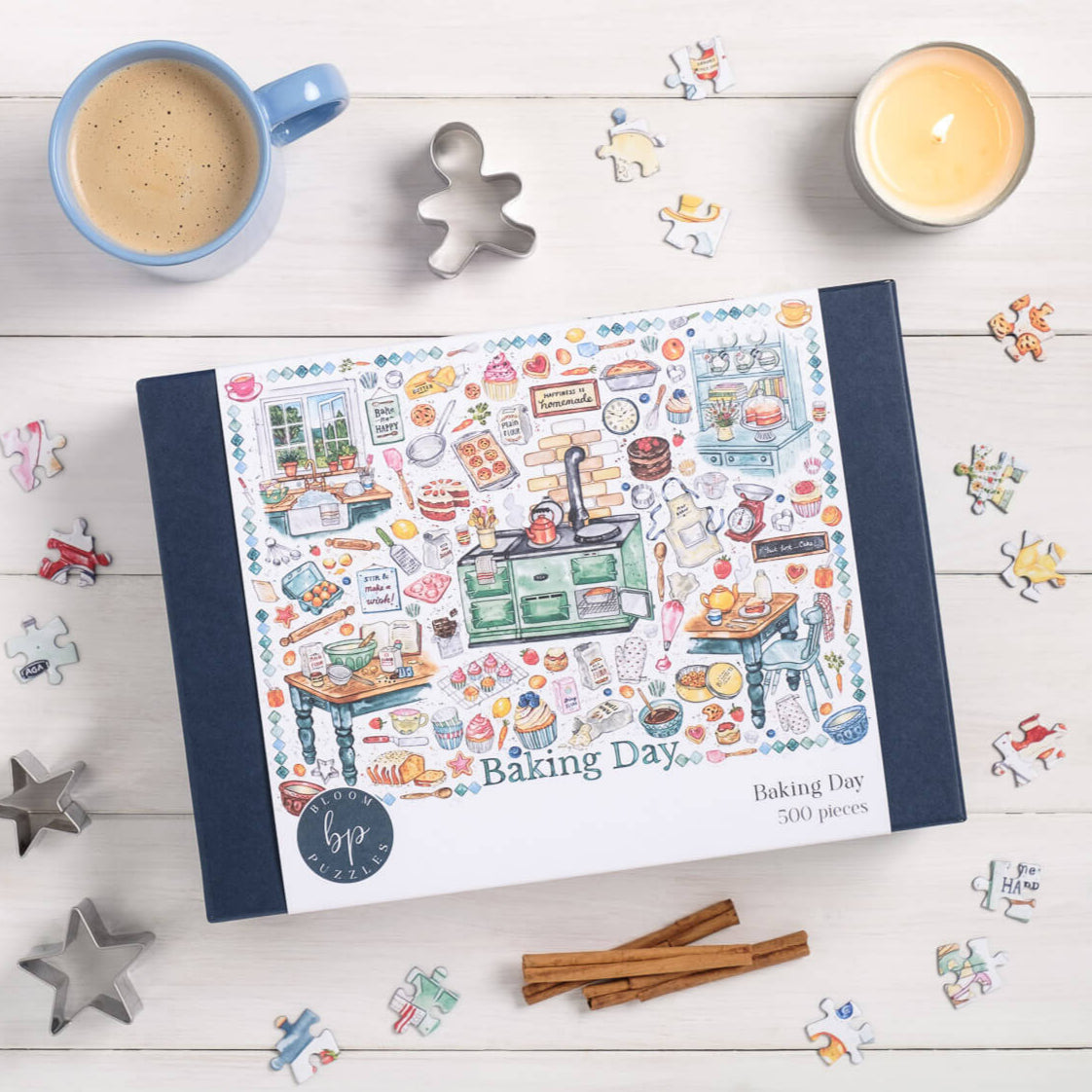Baking Day 500 piece jigsaw Lifestyle Layout by Bloom Puzzles
