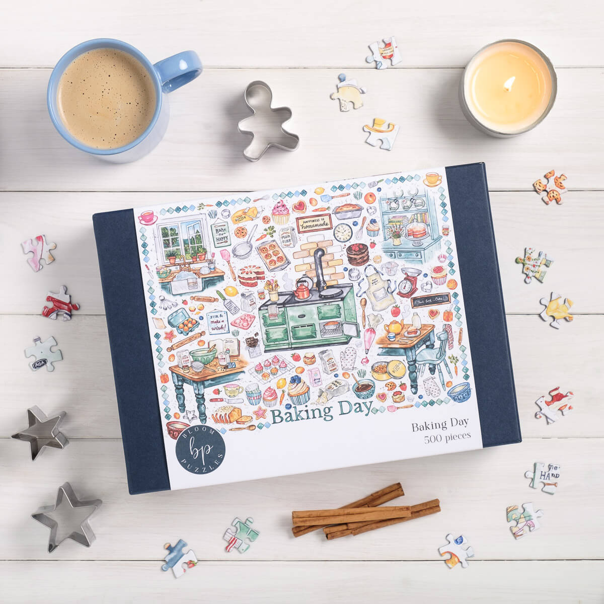 Baking Day 500 piece jigsaw Lifestyle Layout by Bloom Puzzles
