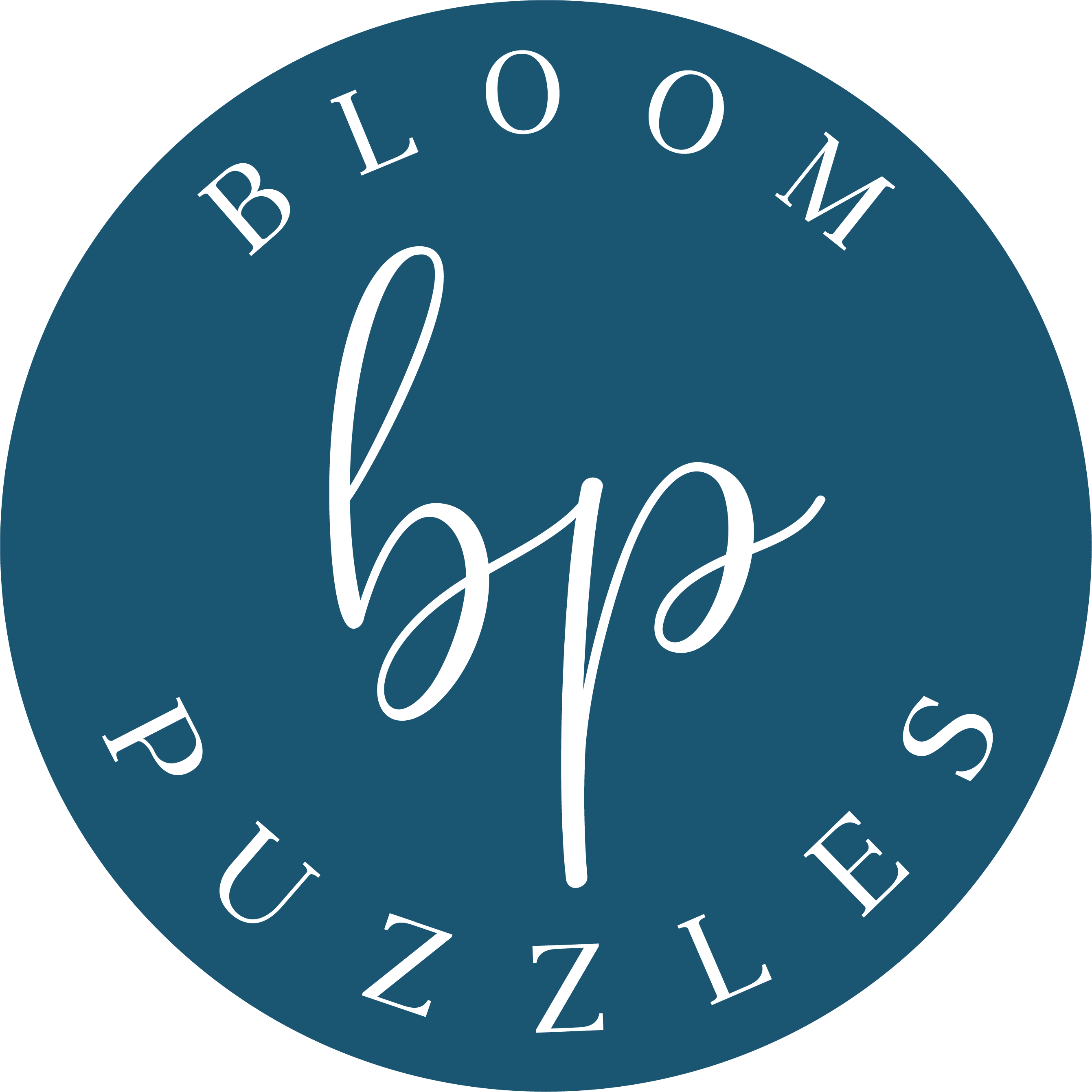 Bloom Puzzles Blue Roundel Logo Favicon