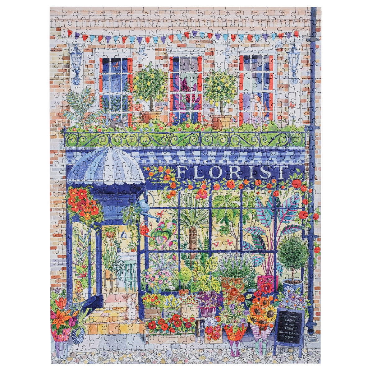 The Florist 500 piece Jigsaw Complete Image from Bloom Puzzles