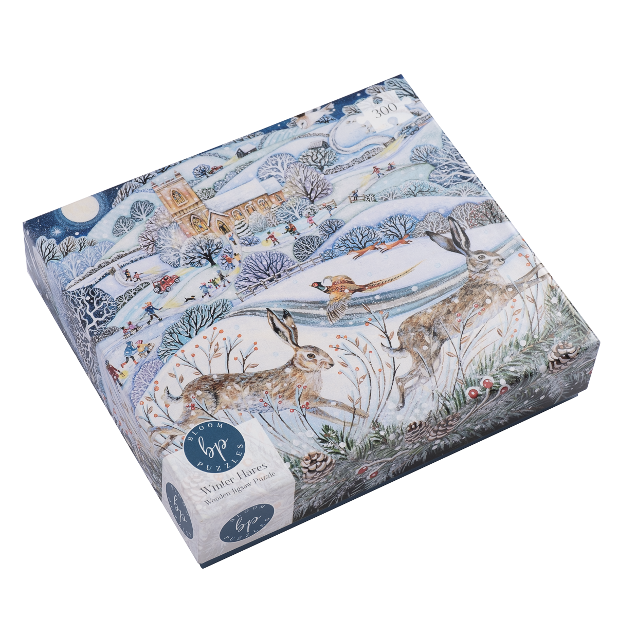Bloom Puzzles Winter Hares Box Cutout