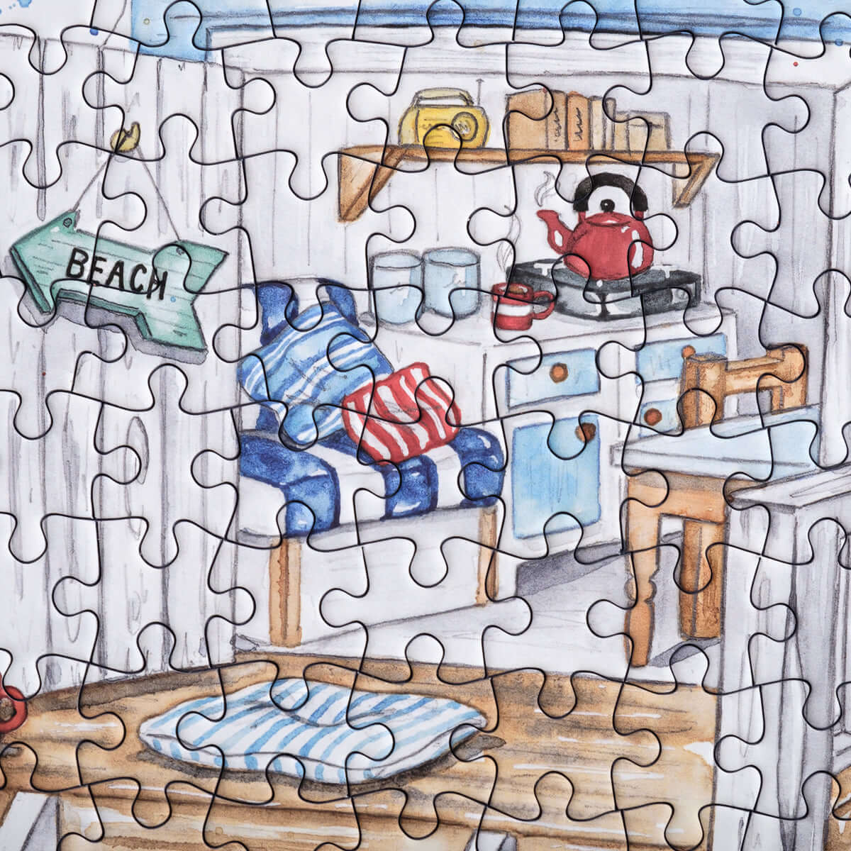 Bloom Puzzles 1000 Piece Jigsaw Puzzle The Beach Hut Interior Close Up
