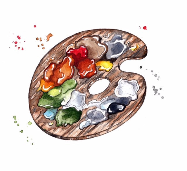 Bloom Puzzles Artist's palette with paint colours