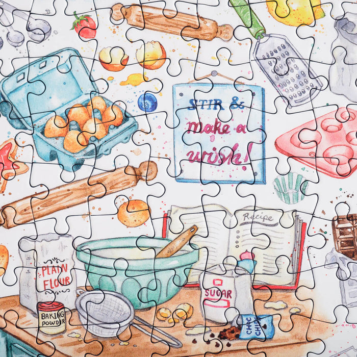 Baking Day 500 piece Jigsaw Close up Image of Kitchen Table from Bloom Puzzles