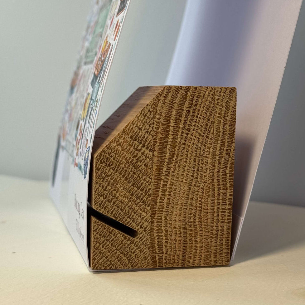Oak Jigsaw Box Lid Stand | Bloom Puzzles