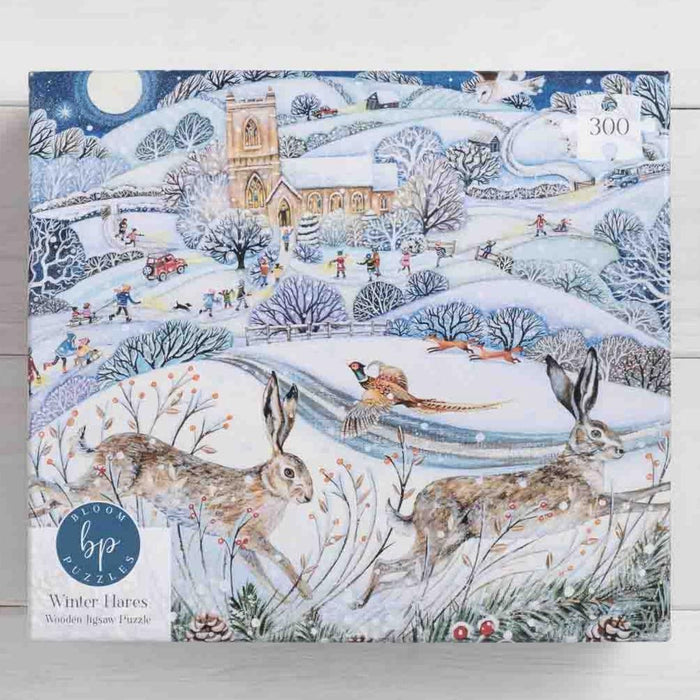 Bloom Puzzles Winter Hares Front of Box