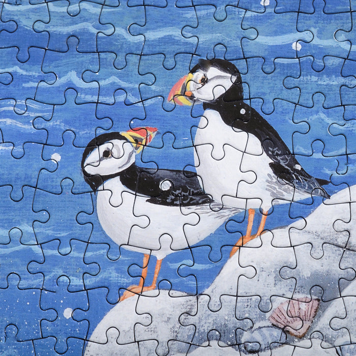 Bloom Puzzles Festive Harbour 1000 Piece Jigsaw Puzzle Puffins Close Up Lucy Grossmith