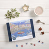 Bloom Puzzles Festive Harbour 1000 Piece Jigsaw Puzzle Lifestyle Layout Lucy Grossmith