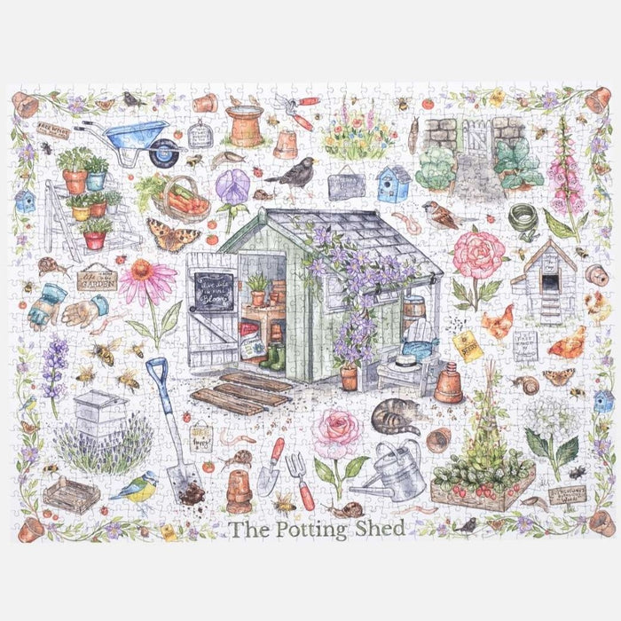 Bloom Puzzles The Potting Shed 1000 Piece Jigsaw Puzzle Complete Amy Holliday