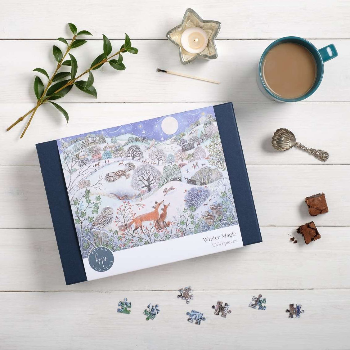 Bloom Puzzles Winter Magic 1000 Piece Jigsaw Puzzle Lifestyle Layout Lucy Grossmith