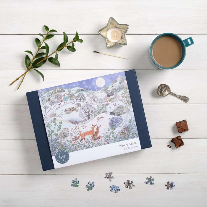 Bloom Puzzles Winter Magic 1000 Piece Jigsaw Puzzle Lifestyle Layout Lucy Grossmith