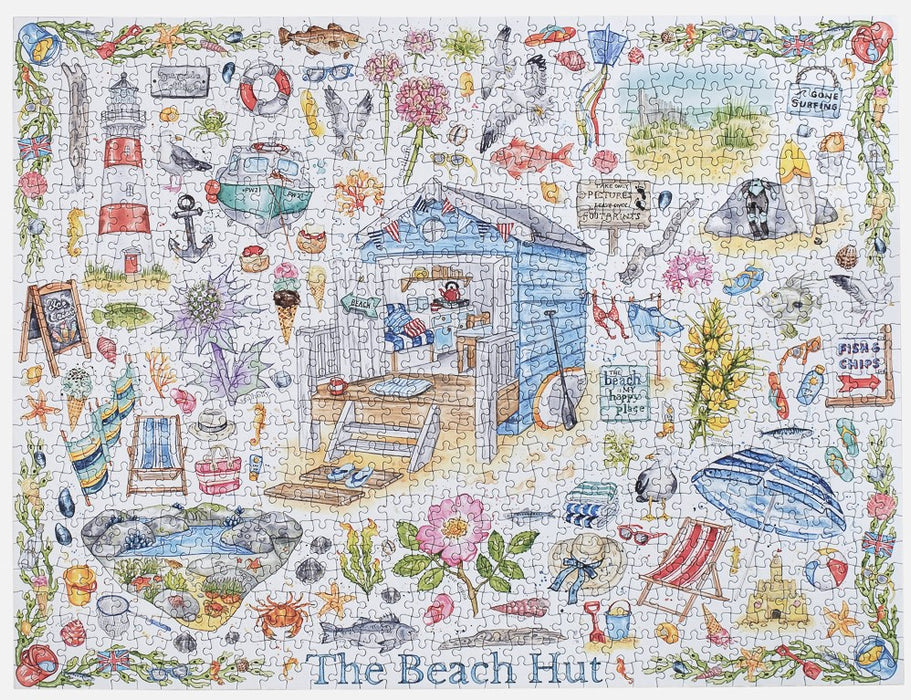 Bloom Puzzles The Beach Hut 1000 Piece Jigsaw Puzzle Complete